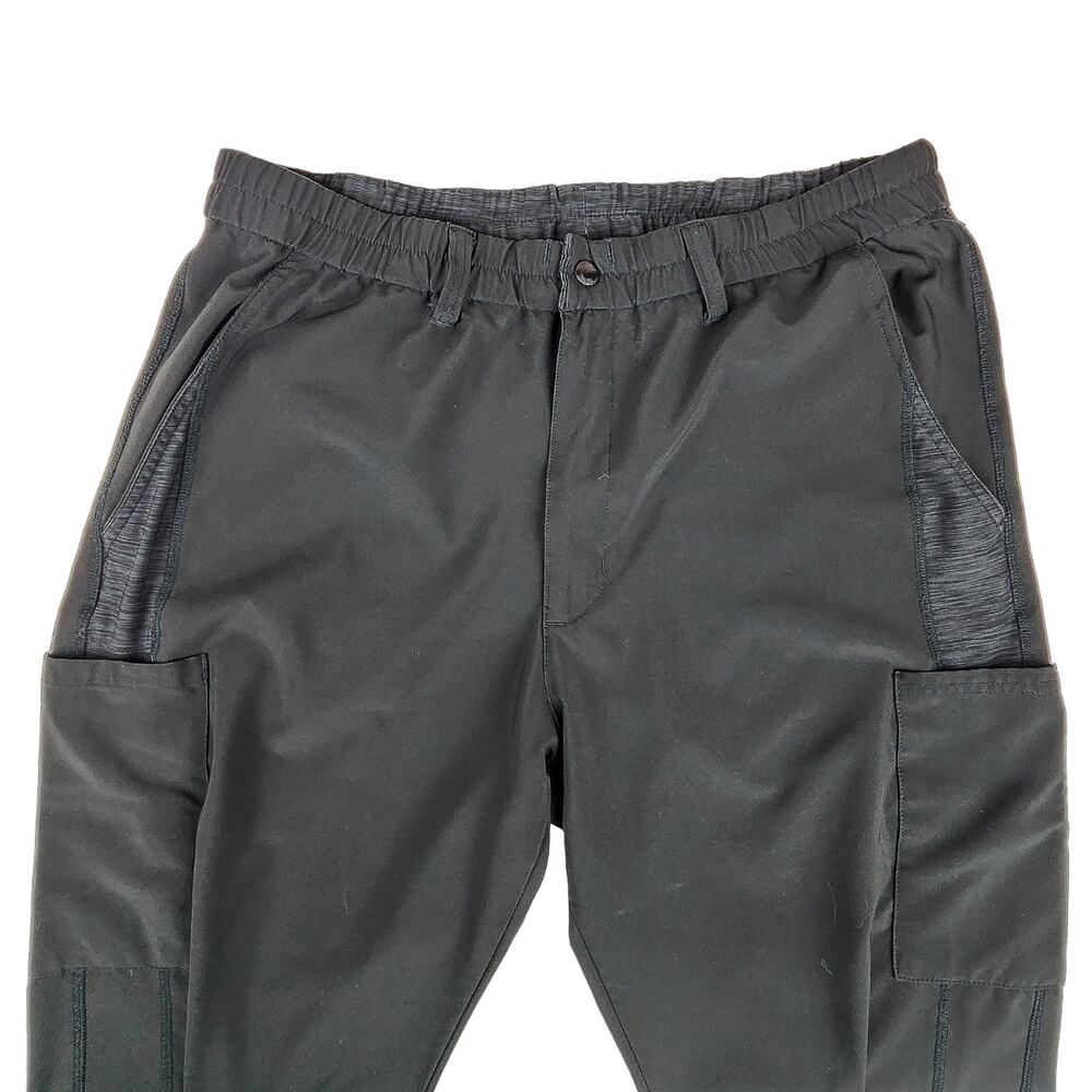 Urbane Performance Scrub Pants Men’s Size Large Quick Cool Multi 7 Pocket Black